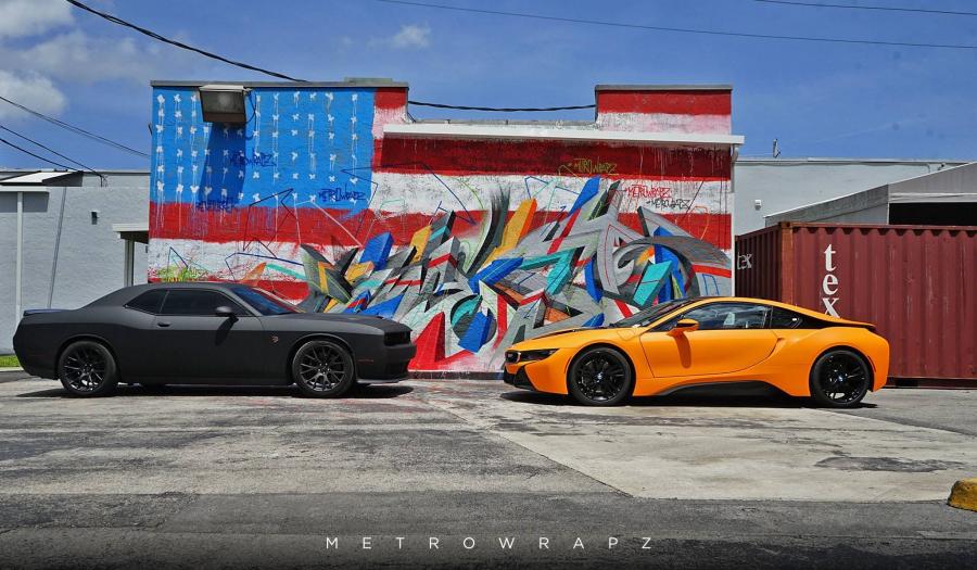  BMW i8 Matte Orange by MetroWrapz 2016 года  (фото 7 из 8)